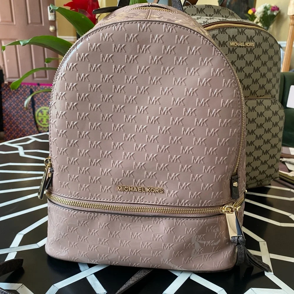 Micheal Kors Rhea Zip Logo Bookbag